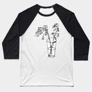 Bluebells Line Drawing Baseball T-Shirt